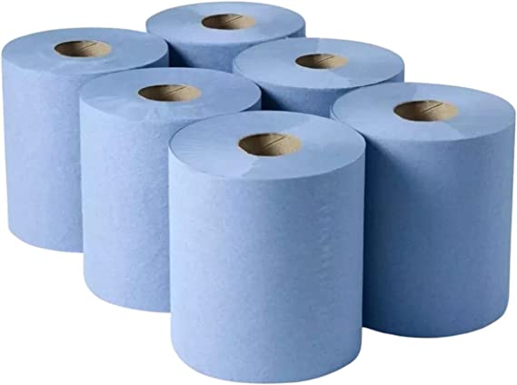 150m Centre Feed Blue Roll - 175mm x 280mm - Pack of 6 Rolls