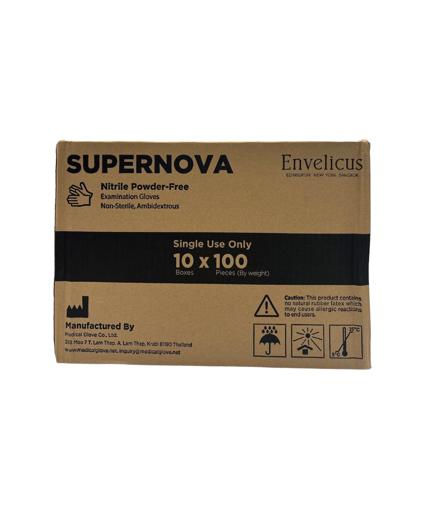 Envelicus Supernova Blue Powder Free Nitrile Gloves - Box 100 - XL