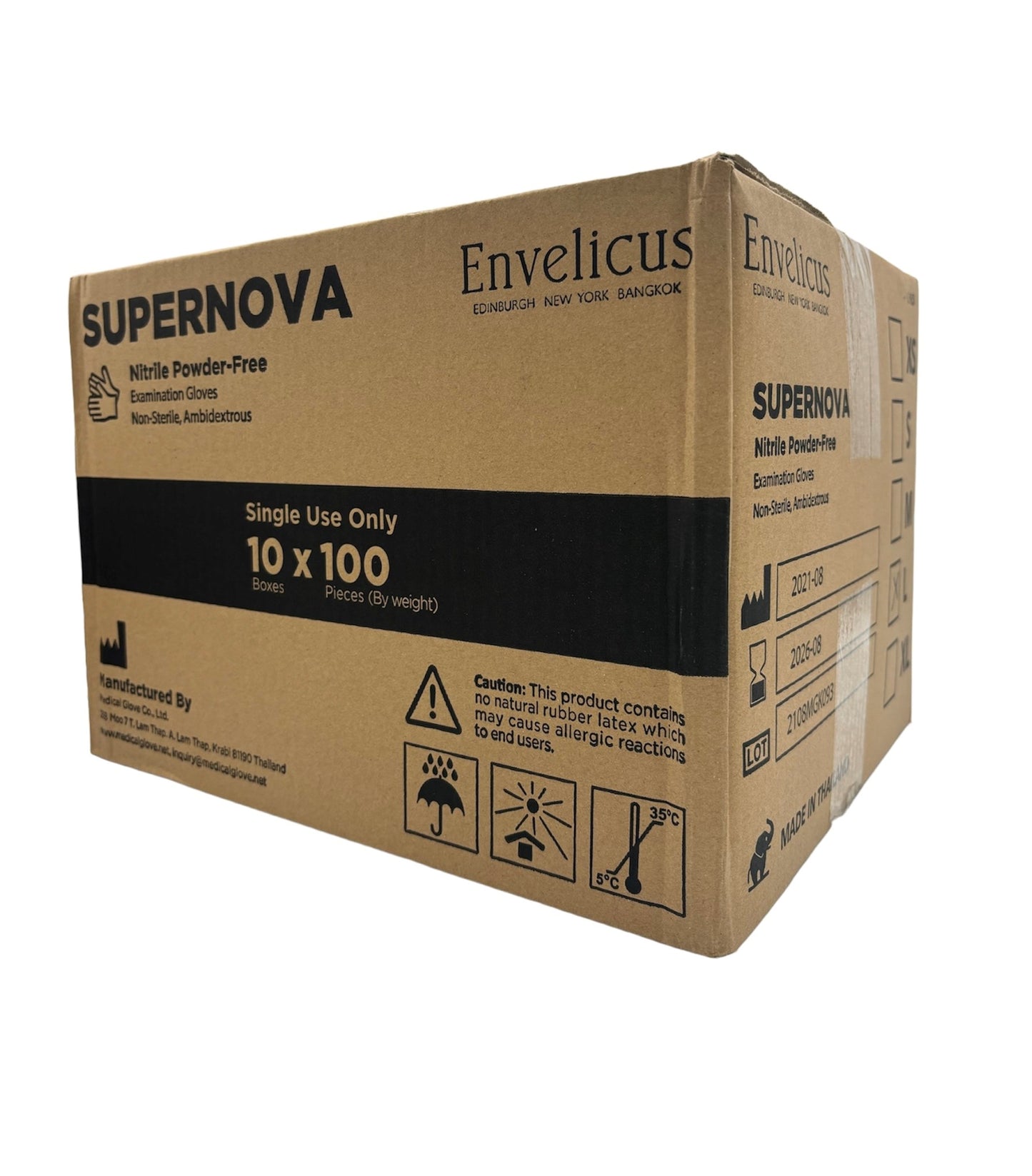 Envelicus Supernova Blue Powder Free Nitrile Gloves - Box 100 - XL