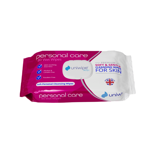 Uniwipe Personal Care Wet Wipes - Pack of 80 wipes
