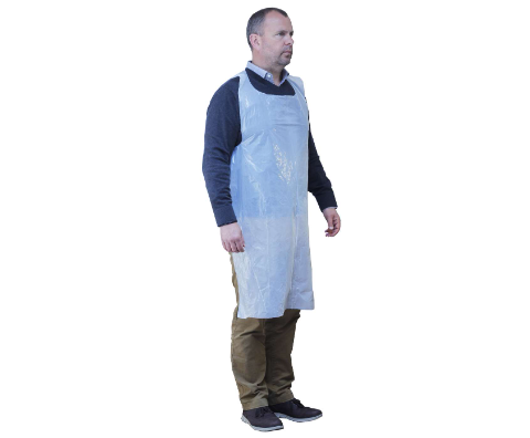 Disposable White Aprons 16mu - Roll of 200 - Case of 5