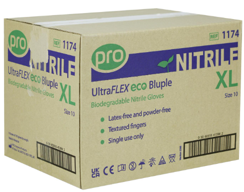 PRO UltraFLEX Eco Bluple Nitrile Gloves - Box 100 - XL