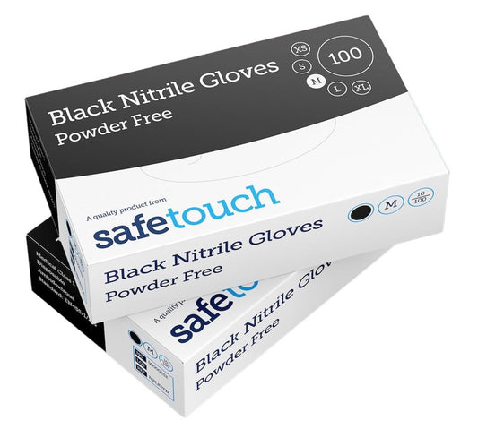 Safe Touch 4.5g Black Nitrile Gloves - 100 - XL