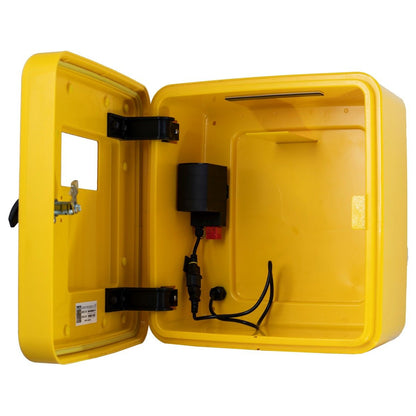 4000 Series Outdoor Defibrillator Cabinet - Unlocked - Heater and LED Light - Yellow