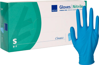 Abena Classic Protect Blue Powder Free Nitrile Gloves