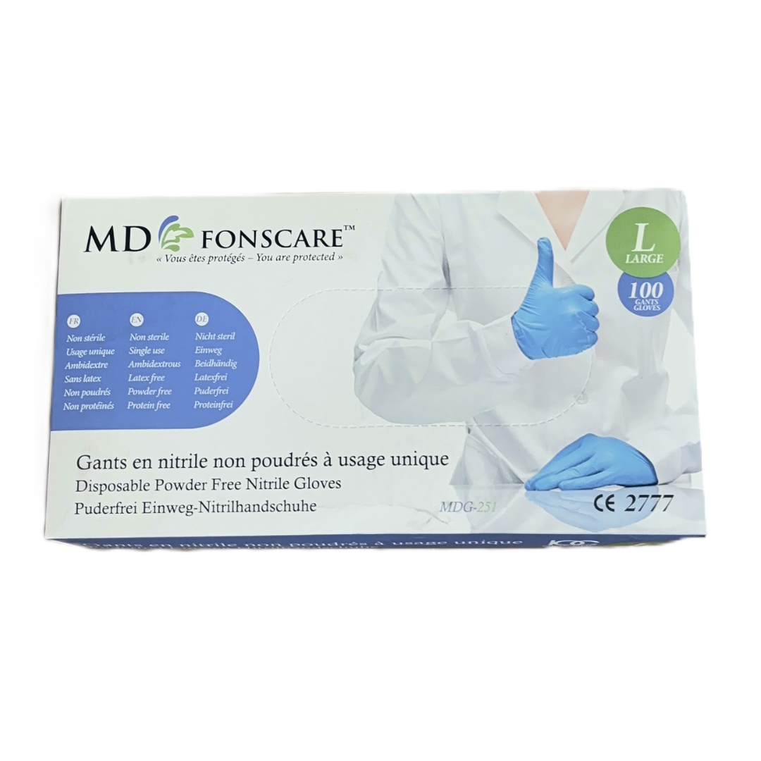 MD Fonscare Blue Nitrile Gloves