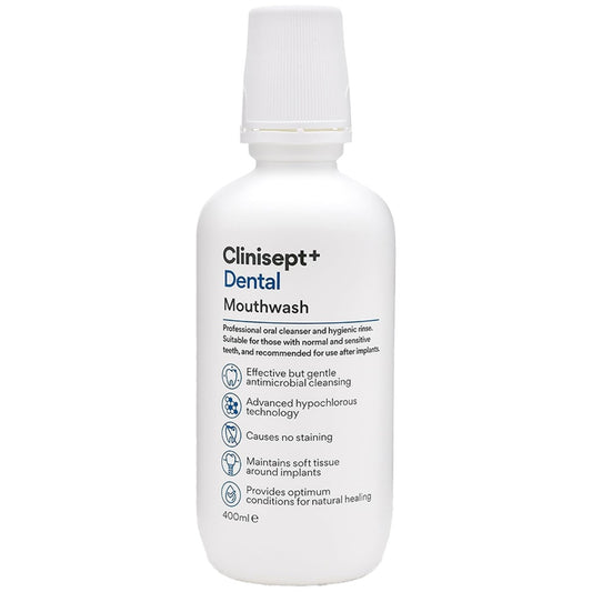 Clinisept+ Mouthwash 400ml with Integrated Cup