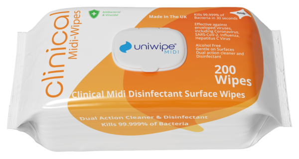 Uniwipe Clinical Disinfectant Midi-Wipes